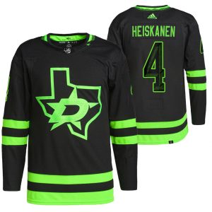 Herren Dallas Stars Eishockey Trikot Miro Heiskanen #4 Alternate Schwarz 2021-22 Pro Authentic